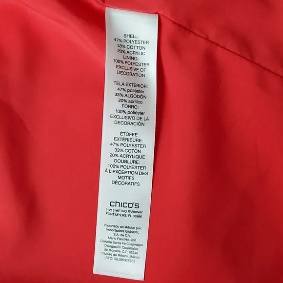 Chico's textured jacket Sz-3 - Picture 9 of 12